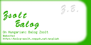 zsolt balog business card